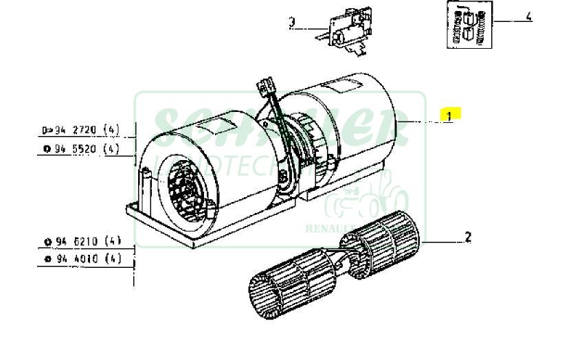 Gebläsemotor Kabine TX,TZ, TS, TL und Ceres, Cergos