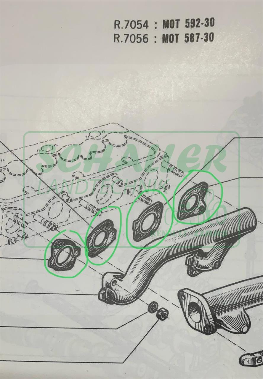 Krümmer-Dichtsatz Alfa Motor Super 4D, 5