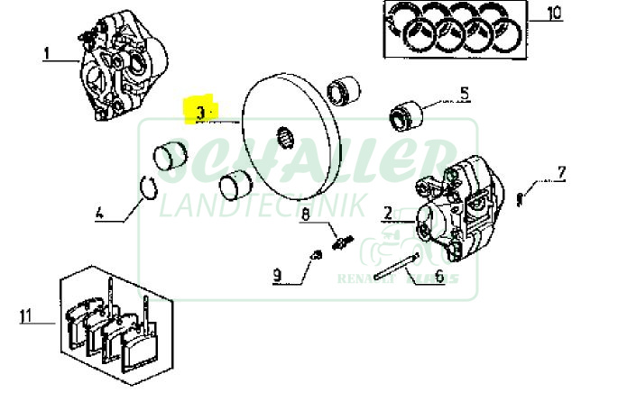 Kardan-Bremsscheibe MX,PX,TX klein, 58-14 bis 90-34