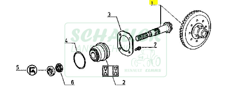 Triebsatz Vorderachse TX/TZ/TS -14er Serie 9x38  (95-14 bis 106-14 + Wegezapfwelle)