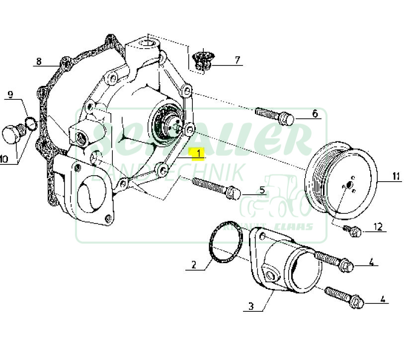 Wasserpumpe Powertech Ceres 305, Celtis, Ares 2.Gen, Arion 400 A21 u. 600C