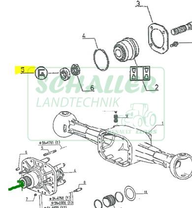 Vorderachse Triebling-Dichtring VA 575/573  551-4S bis 1181-4S und 65-14 bis 90-34