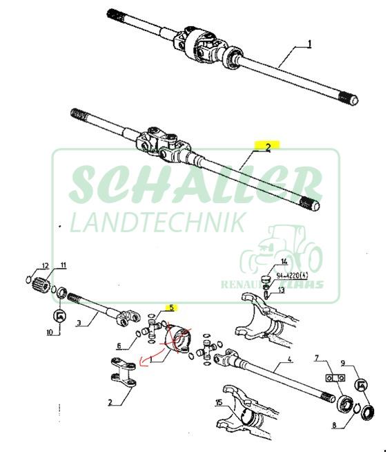 Kreuzgarnitur für TX groß alt 110-14 bis 145-14  [35x96mm]