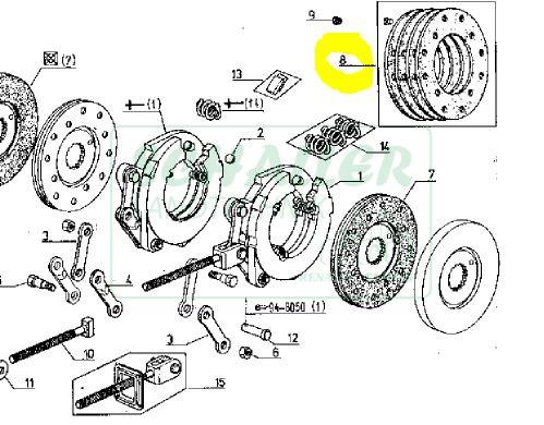 Bremsbeläge Ø165 mm zum Aufnieten