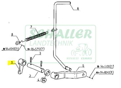 Allradgetriebe-Schaltklaue kleine Hinterachse S, LS, MX