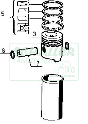 Kolben/Buchsen-Satz f. MWM-Motor D226 verstärkt;