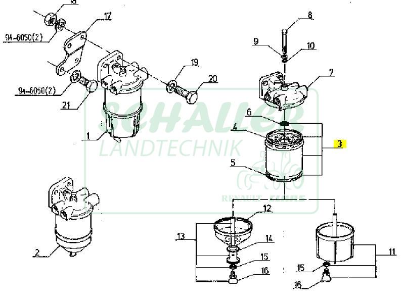 Kraftstofffilter MWM kurz für alte Baureihen P917