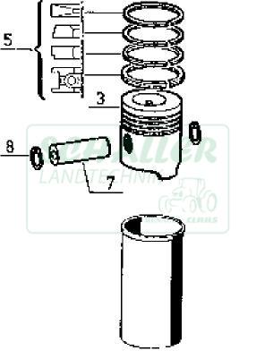 Kolben/Buchsen-Satz f. MWM-Motor D226 verstärkt;