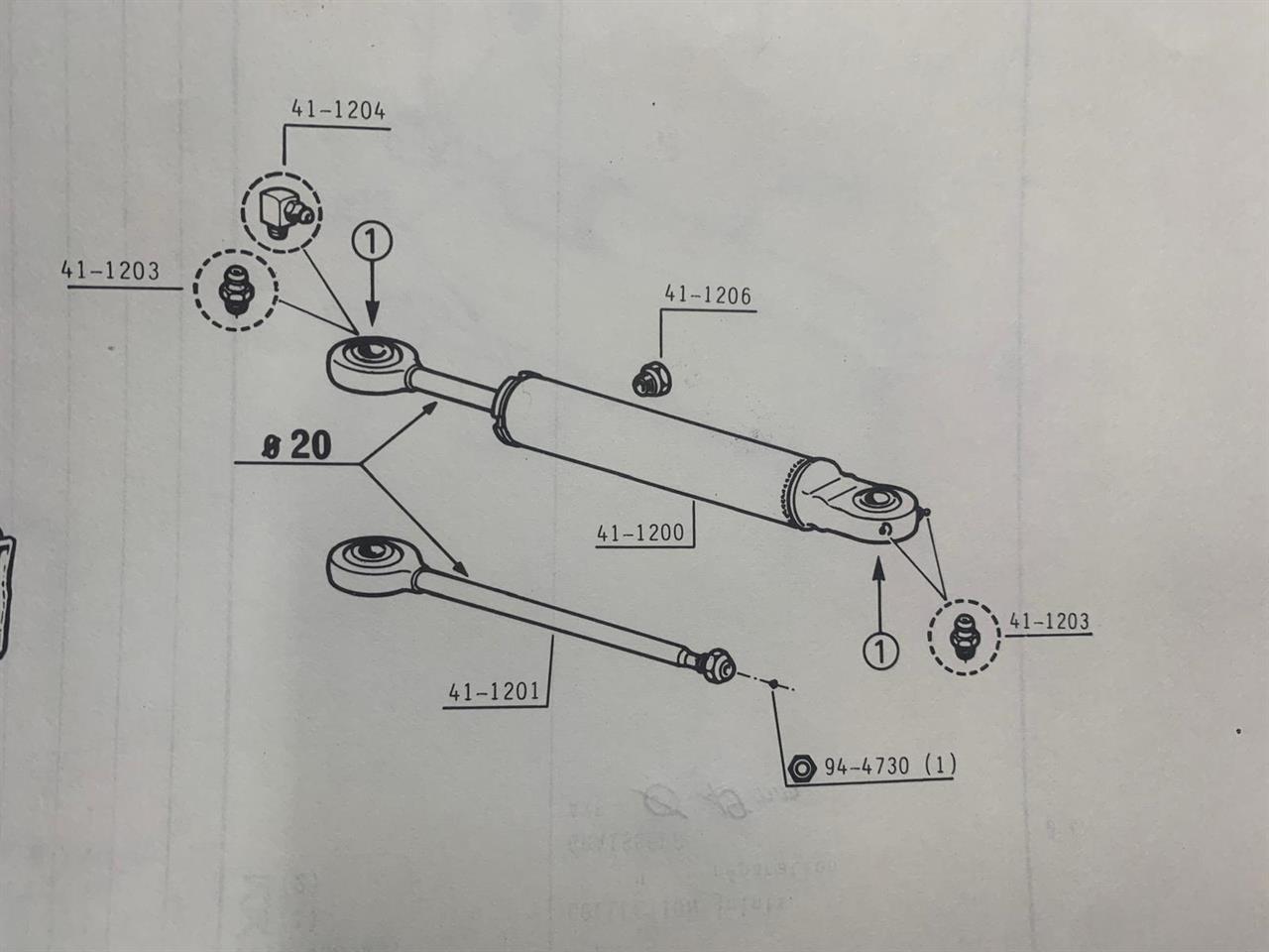 Lenkzylinder-Dichtsatz 20mm 751-4 bis 1181-4 alt