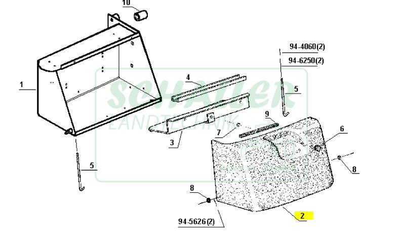 Batteriekasten - Deckel für Renault/Claas Ares 710-720 u. 815-826