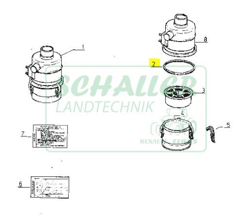Luftfilter O-Ring für Ölbadluftfilter Ø 170mm niedrig spätere Ausführung