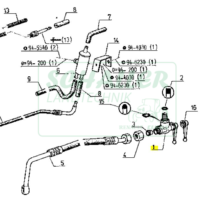 Tankhahn für alte Renault Reihe 301 bis 1181-4, S, LS