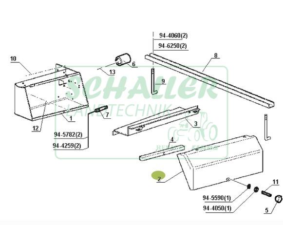 Batteriekasten - Deckel für Renault/Claas Ares 610-640, 616-696