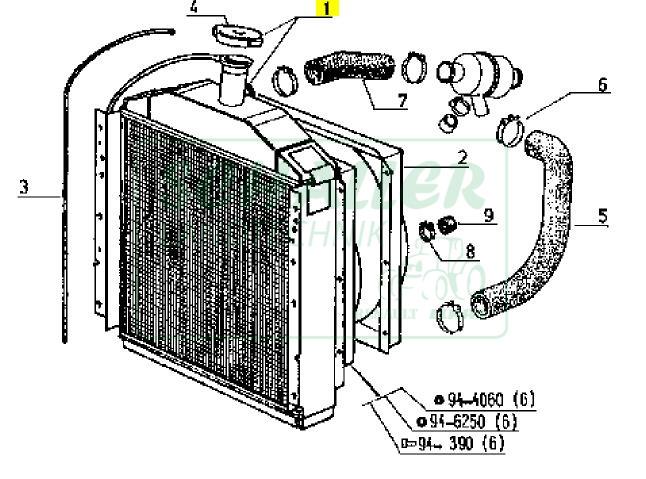 Kühler für Renault  85/90-34 MX/TX und Ceres MWM