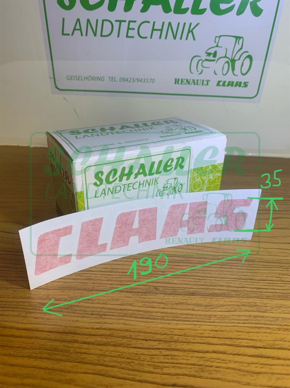 Aufkleber CLAAS - schwarz kleine Ausführung