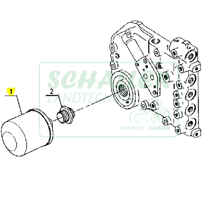 Hydraulik-Saugfilter Ares 500,506,600,606 ohne LS