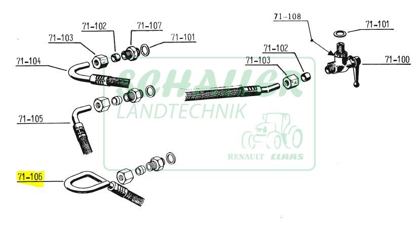 Kraftstoffleitung Tank zu Filter 651 bis 651-4