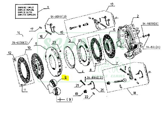Kupplungsscheibe 250mm 16 Zähne Fahren für 50S bis 480S Schmalspur