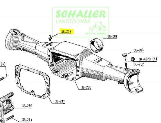 Entlüftungsventil Vorderachse Mitte VA 551,552,553 und Carraro Vorderachse