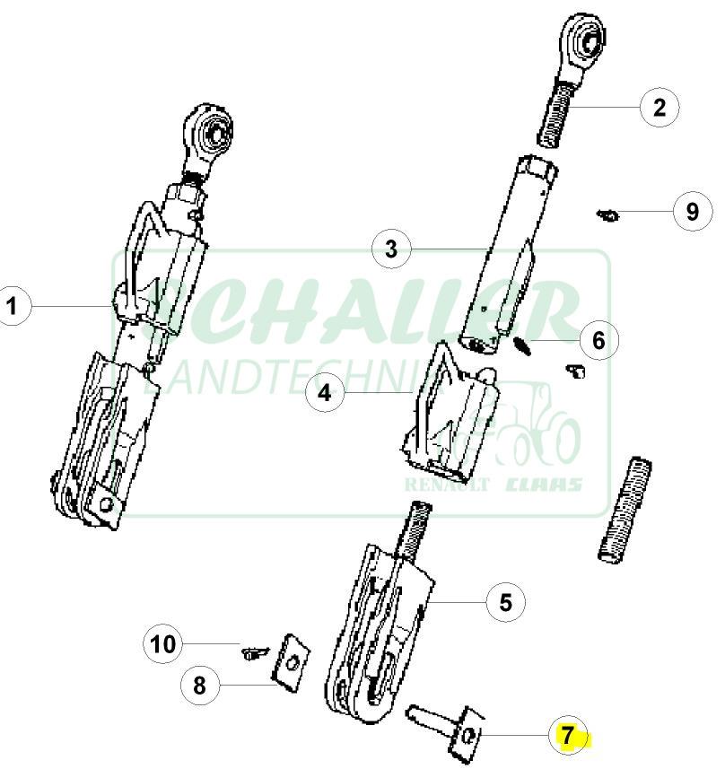 Bolzen Unterlenker - Hubstrebe  Renault MX, TX, Ceres 