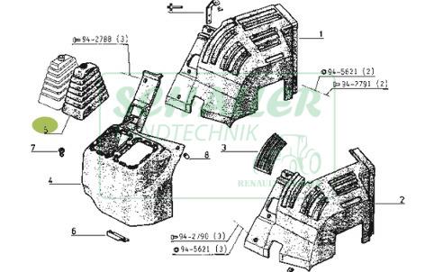 Schalthebel-Manschette  TX/TZ/TL 54-Serie für Gruppe/Gänge