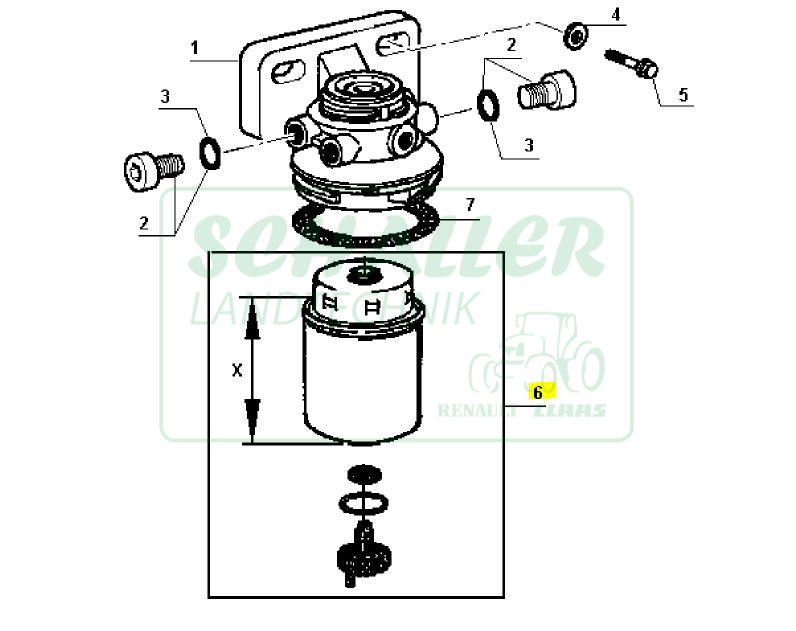 Kraftstofffilter DPS lang Ares 600 606 700 806